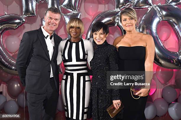 Jimmy Choo CEO Pierre Denis, Mary J. Blige, Jimmy Choo Creative Director Sandra Choi, and Jimmy Choo President Tanya Golesic attend the Jimmy Choo...