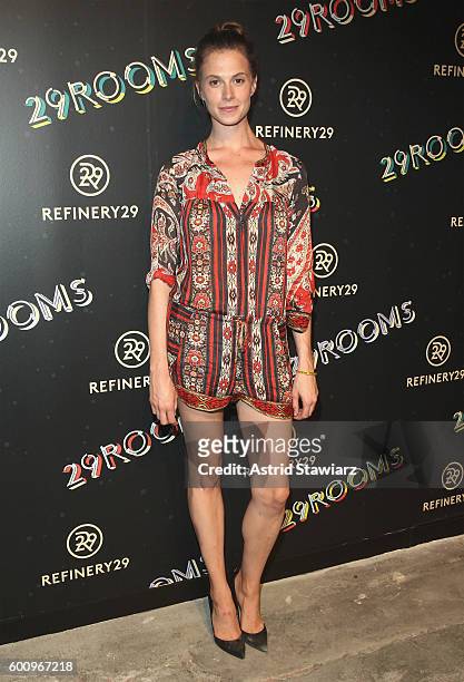 Elettra Rossellini Wiedemann attends Refinery29's Second Annual New York Fashion Week Event, "29Rooms" on September 8, 2016 in Brooklyn, New York.