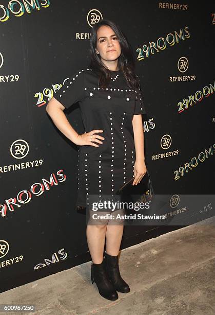 Abbi Jacobson attends Refinery29's Second Annual New York Fashion Week Event, "29Rooms" on September 8, 2016 in Brooklyn, New York.