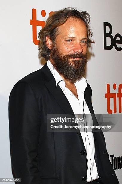 Actor Peter Sarsgaard attends the "The Magnificent Seven" premiere held at Roy Thomson Hall during the Toronto International Film Festival on...