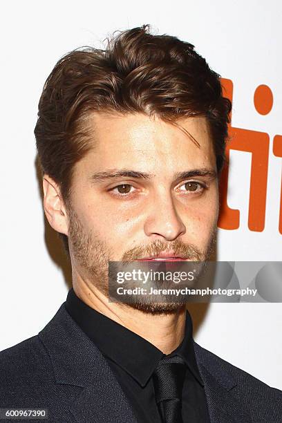 Actor Luke Grimes attends the "The Magnificent Seven" premiere held at Roy Thomson Hall during the Toronto International Film Festival on September...