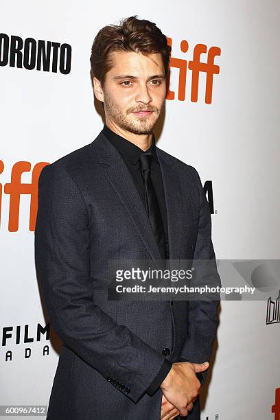 Actor Luke Grimes attends the "The Magnificent Seven" premiere held at Roy Thomson Hall during the Toronto International Film Festival on September...