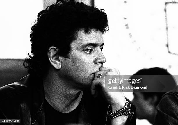 Singer/Songwriter Lou Reed attends a press conference discussing The Conspiracy of Hope tour celebrating Amnesty International's 25th anniversary at...