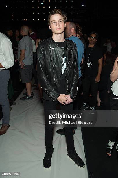 Patrick Finnegan attends the Desigual fashion show during September 2016 New York Fashion Week at The Arc, Skylight at Moynihan Station on September...