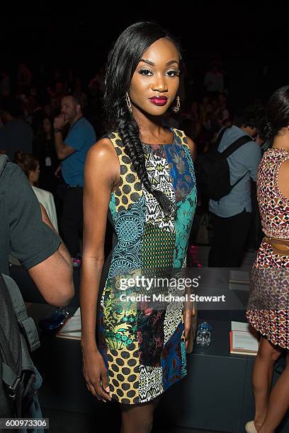 Miss USA 2016 Deshauna Barber attends the Desigual fashion show during September 2016 New York Fashion Week at The Arc, Skylight at Moynihan Station...