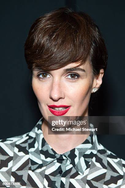 Actress Paz Vega attends the Desigual fashion show during September 2016 New York Fashion Week at The Arc, Skylight at Moynihan Station on September...