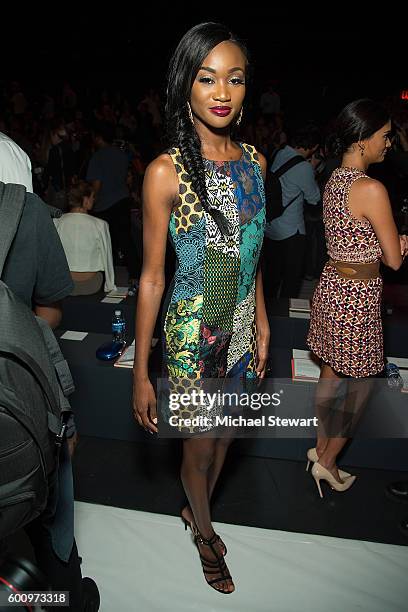 Miss USA 2016 Deshauna Barber attends the Desigual fashion show during September 2016 New York Fashion Week at The Arc, Skylight at Moynihan Station...