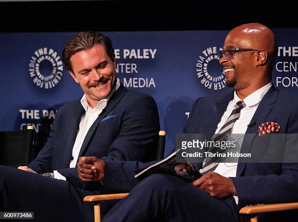 Clayne Crawford and Damon Wayans attend The Paley Center for Media's PaleyFest 2016 fall TV preview for FOX at The Paley Center for Media on...
