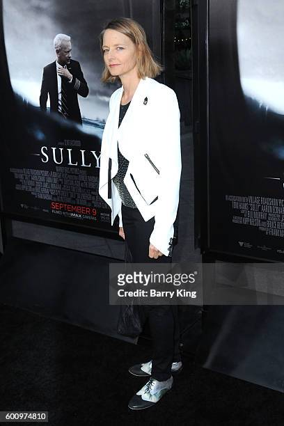 Actress/director Jodie Foster attends the Los Angeles industry screening of Warner Bros. Pictures' 'Sully' at Directors Guild Of America on September...