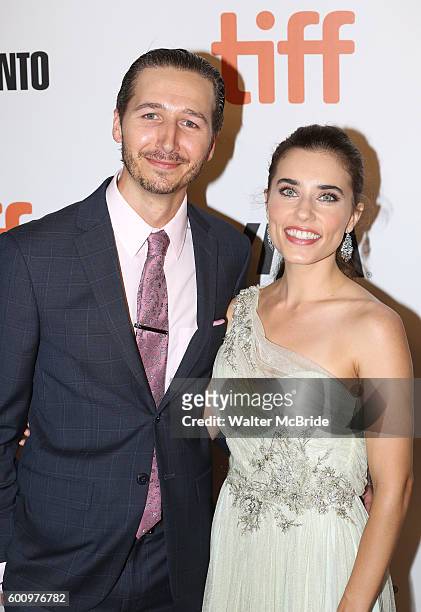 Alix Angelis and husband attend 'The Magnificent Seven' Red Carpet Gala Opening Night of the 2016 Toronto International Film Festival at TIFF Bell...