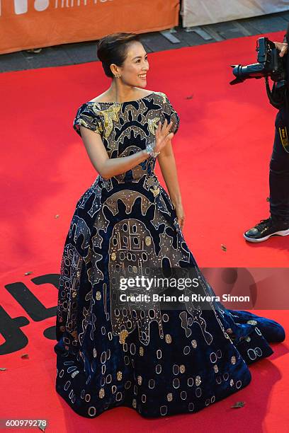 Actress Ziyi Zhang attends 'The Magnificent Seven' premiere during the 2016 Toronto International Film Festival at Roy Thomson Hall on September 8,...