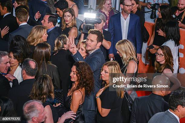 Actor Chris Pratt attends 'The Magnificent Seven' premiere during the 2016 Toronto International Film Festival at Roy Thomson Hall on September 8,...