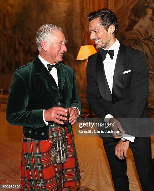 Campaign for Wool Patron Prince Charles, Prince of Wales and supermodel and face of M&S David Gandy attend a private dinner ahead of the inaugural...