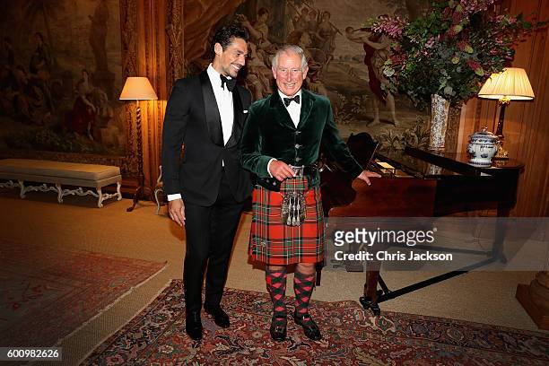 Campaign for Wool Patron Prince Charles, Prince of Wales and supermodel and face of M&S David Gandy attend a private dinner ahead of the inaugural...