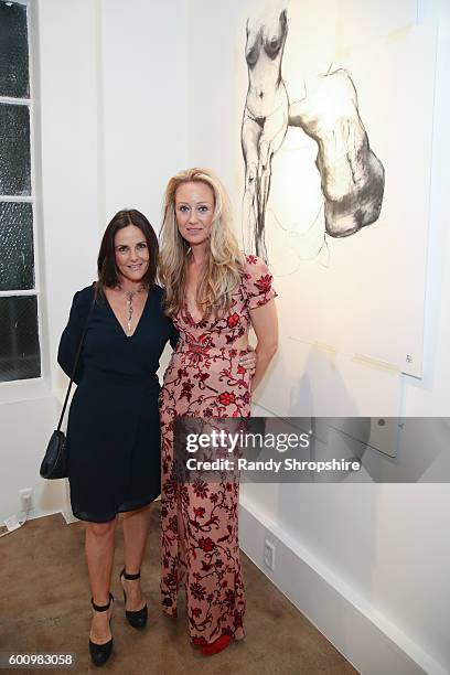 Actress Gia Carides and Lorien Haynes attend OTHER Gallery's Los Angeles opening of Lorien Haynes "Have You See Her?" Exhibition on September 8, 2016...