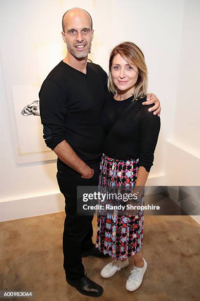 Director Edoardo Ponti and actress Sasha Alexander attend OTHER Gallery's Los Angeles opening of Lorien Haynes "Have You See Her?" Exhibition on...