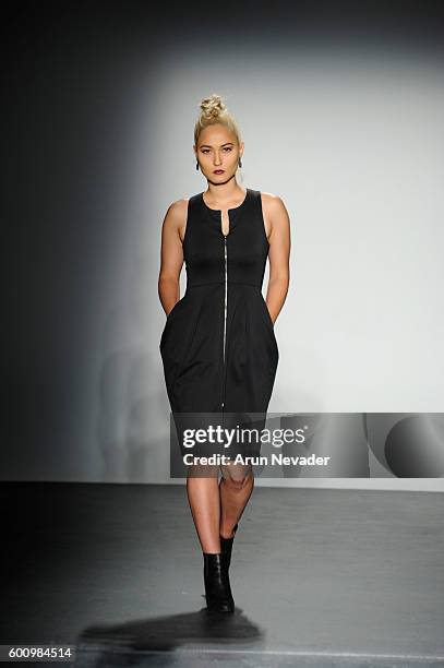 Model walks the runway for Terese Sydonna at the Harlem's Fashion Row fashion show during New York Fashion Week September 2016 at Pier 59 on Thursday...