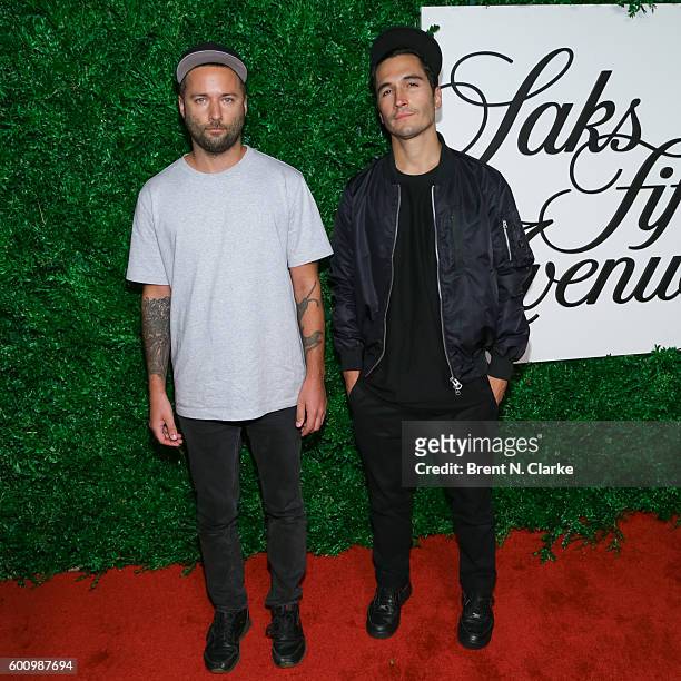 Designers Jack McCollough and Lazaro Hernandez attend the Saks Downtown x Vogue event held at Saks Downtown on September 8, 2016 in New York City.