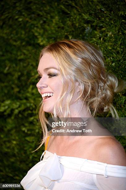 Lindsay Ellingson attends the Saks Downtown x Vogue event at Saks Downtown on September 8, 2016 in New York City.