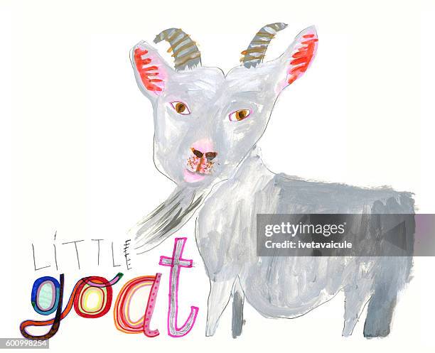 illustration of a goat - goat pen stock illustrations