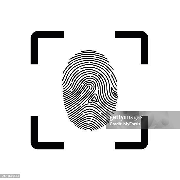 fingerprint scope - fingerprint stock illustrations