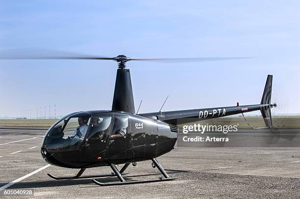 Robinson R44 Raven II is a four-seat light single-engined helicopter with semi-rigid two-bladed main rotor, two-bladed tail rotor and a skid landing...
