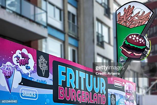 Signboard for French fries stand / friture / baraque ÌÊ frites / friterie.