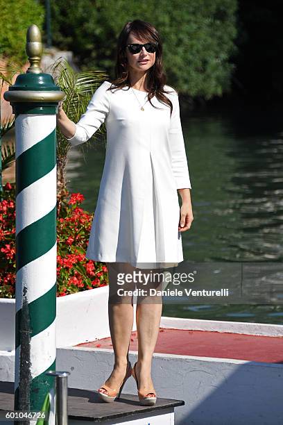 Lorena Bianchetti arrives at Lido during the 73rd Venice Film Festival on September 9, 2016 in Venice, Italy.