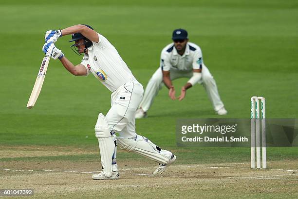 Michael Richardson of Durham bats during Day Four of the Specsavers County Championship Division One match between Yorkshire and Durham at Headingley...