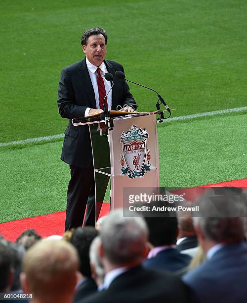 Tom Werner Chairman of Liverpool at the opening event at Anfield on September 9, 2016 in Liverpool, England.