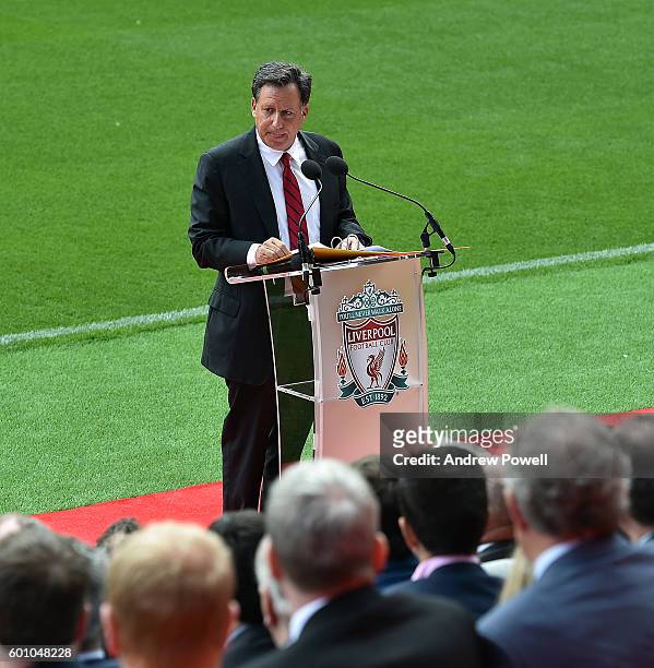 Tom Werner Chairman of Liverpool at the opening event at Anfield on September 9, 2016 in Liverpool, England.