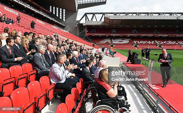 Ian Ayre, Chief Executive of Liverpool at the opening event at Anfield on September 9, 2016 in Liverpool, England.