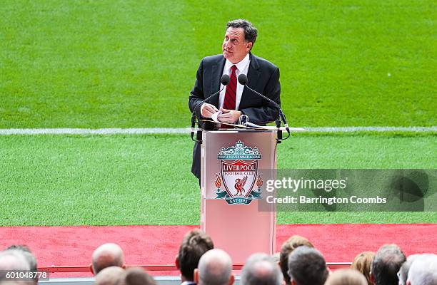 Liverpool's Tom Werner during the opening of the new stand and facilities at Anfield on September 9, 2016 in Liverpool, England.