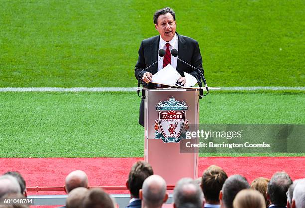 Liverpool's Tom Werner during the opening of the new stand and facilities at Anfield on September 9, 2016 in Liverpool, England.