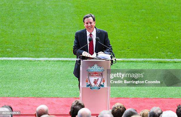 Liverpool's Tom Werner during the opening of the new stand and facilities at Anfield on September 9, 2016 in Liverpool, England.