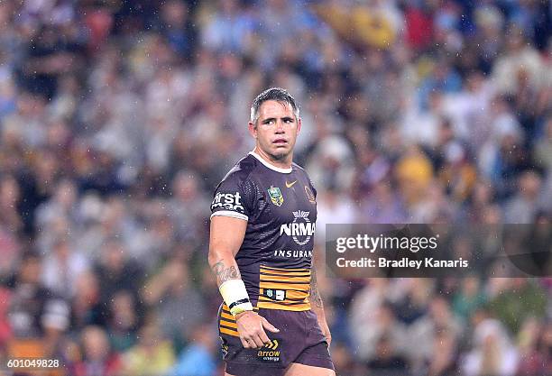 Corey Parker of the Broncos during the NRL Elimination Final match between the Brisbane Broncos and the Gold Coast Titans at Suncorp Stadium on...