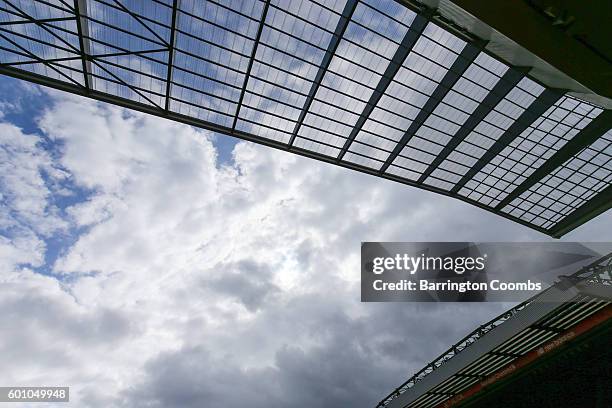 General view during the opening event of the Anfield Home of Liverpool Main Stand, at Anfield on September 9, 2016 in Liverpool, England.