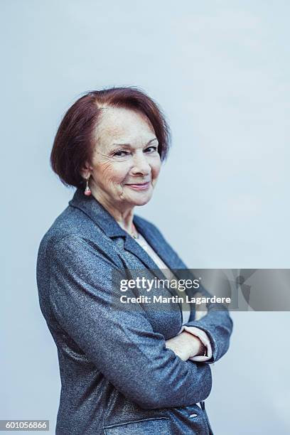 Actress Francoise Arnoul is photographed for Self Assignment on September 4, 2016 in Deauville, France. (Photo by Martin Lagardere/Contour by Getty...