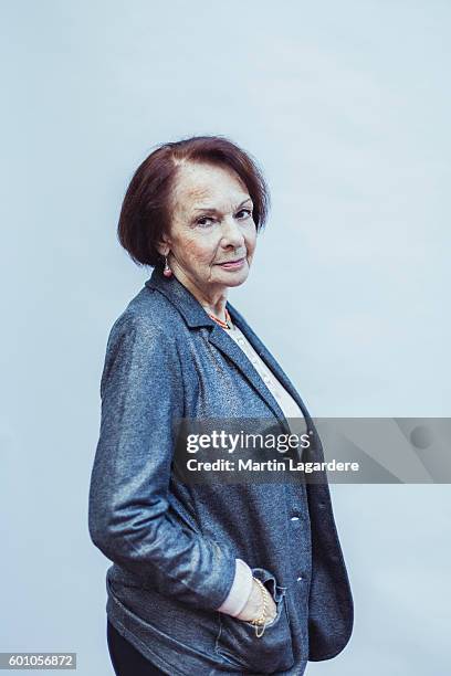 Actress Francoise Arnoul is photographed for Self Assignment on September 4, 2016 in Deauville, France. (Photo by Martin Lagardere/Contour by Getty...