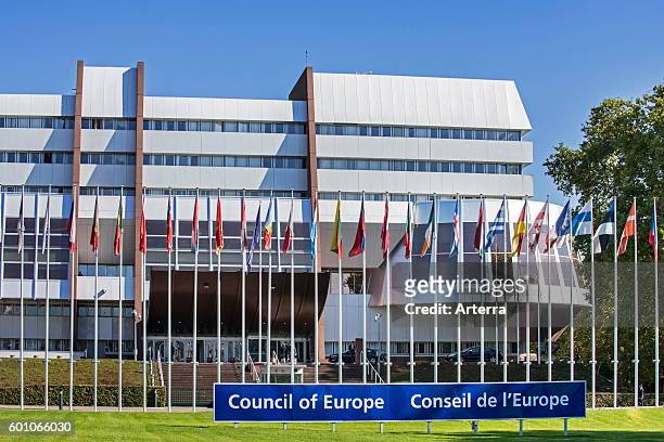 Headquarters of the Council of Europe / CoE / Conseil de l'Europe at Strasbourg, France.