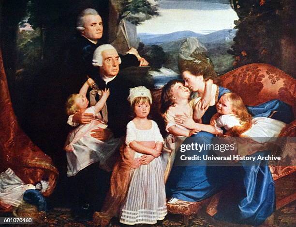 Portrait of The Copley Family by John Singleton Copley an American painter, active in both colonial America and England. Dated 19th Century.