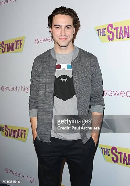 Actor Ryan McCartan attends the premiere of "The Standoff" at Regal LA Live: A Barco Innovation Center on September 8, 2016 in Los Angeles,...