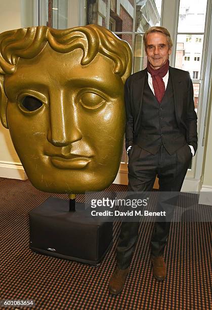 Jeremy Irons poses at his "BAFTA: A Life In Pictures" at BAFTA Piccadilly on September 9, 2016 in London, England.