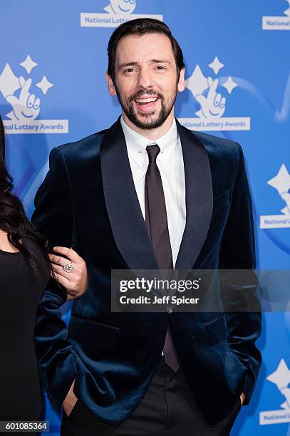 Ralf Little arrives for the National Lottery Awards 2016 at The London Studios on September 9, 2016 in London, England.