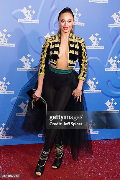 Katya Jones arrives for the National Lottery Awards 2016 at The London Studios on September 9, 2016 in London, England.