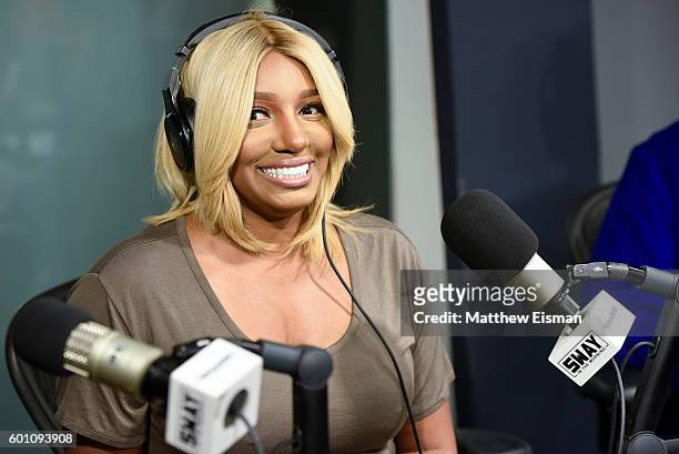 NeNe Leakes visits 'Sway in the Morning' with Sway Calloway on Eminem's Shade 45 at SiriusXM Studio on September 9, 2016 in New York City.