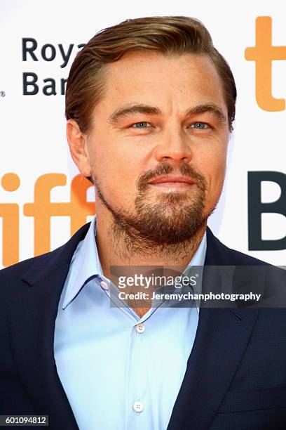 Leonardo DiCaprio attends the "Before The Flood" premiere held at Princess of Wales Theatre during the Toronto International Film Festival on...