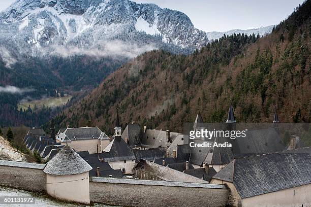 The Chartreuse mountains: Grande Chartreuse in Saint-Pierre-de-Chartreuse, a monastery occupied by monks from the contemplative order founded by St...