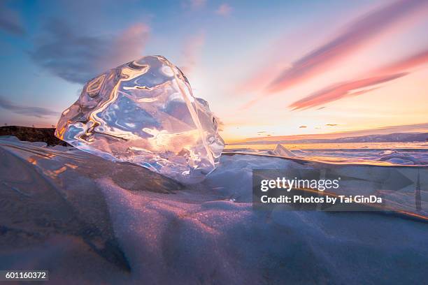 sun ray shine through the ice - ice shelf stock pictures, royalty-free photos & images