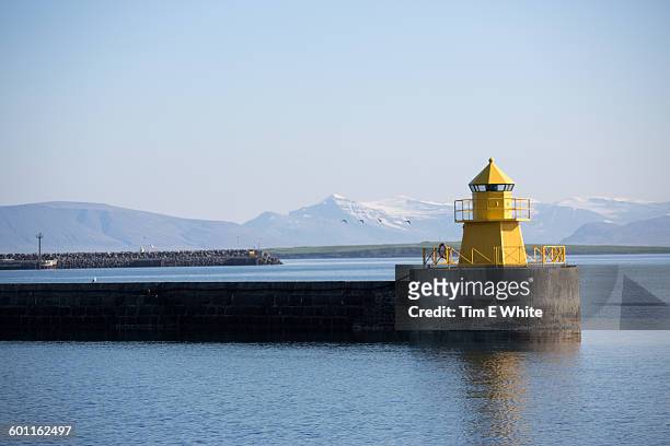 reykjavik harbour, iceland - reykjavik county stock pictures, royalty-free photos & images